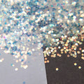 Glitter - Orange to green iridescent hex .040