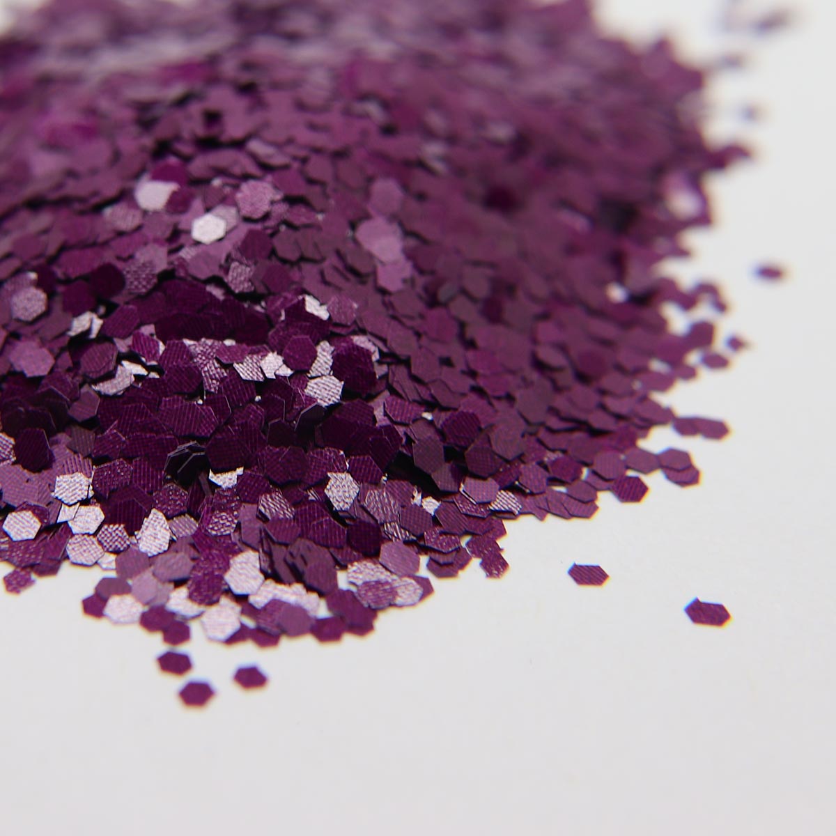 Glitter - Matte Plum Hex .062