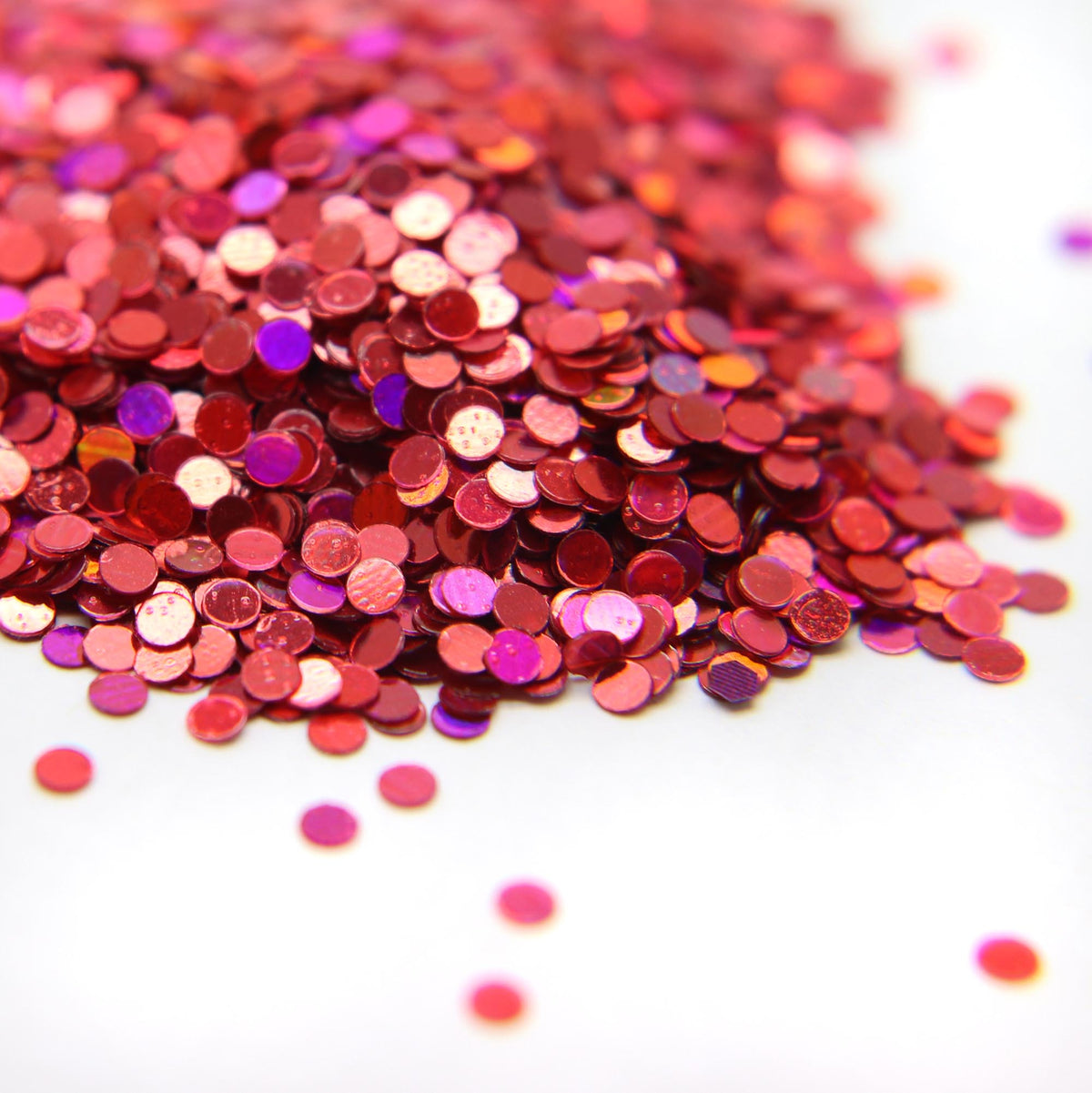 Glitter - Red Holographic Dots .078