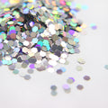 Glitter - Silver Holographic hex .094
